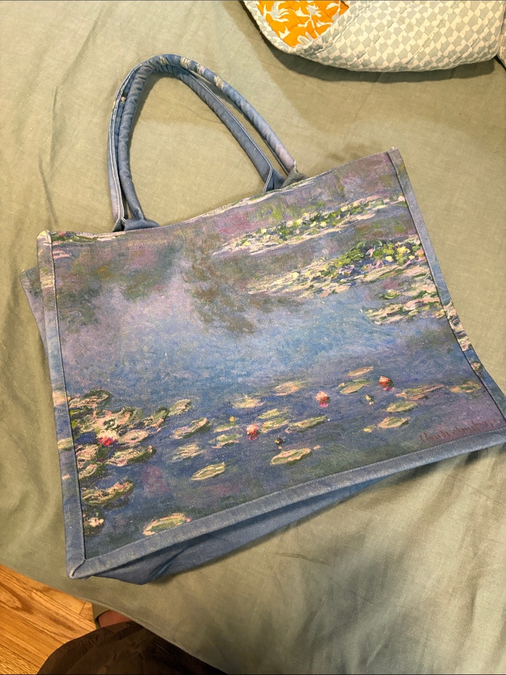 Claude Monet Water Lilies Canvas Tote Bag Museum MET Phillips Collection NWT - Picture 8 of 8